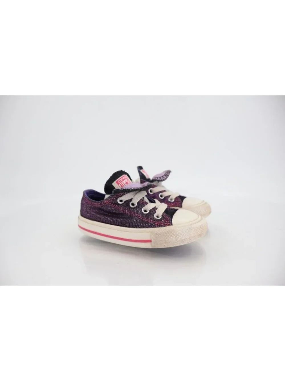 Converse Chuck Taylor All Star Double Tongue Low Top Toddler Size 6 Red Girl